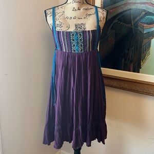 Free People Purple and Blue Midi Dress